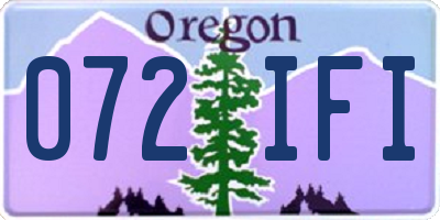 OR license plate 072IFI