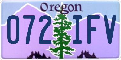 OR license plate 072IFV