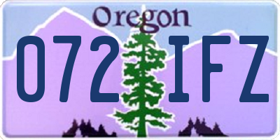 OR license plate 072IFZ