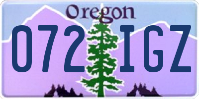 OR license plate 072IGZ