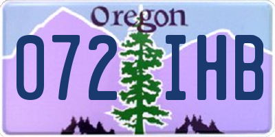 OR license plate 072IHB
