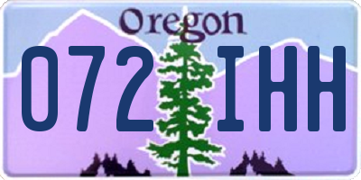 OR license plate 072IHH