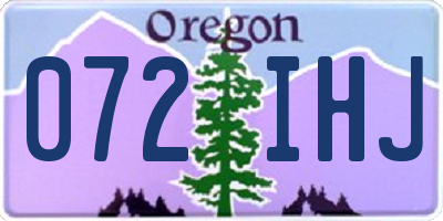 OR license plate 072IHJ