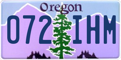 OR license plate 072IHM