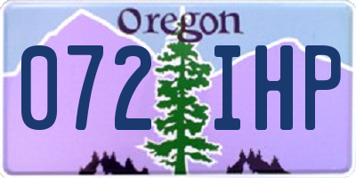 OR license plate 072IHP