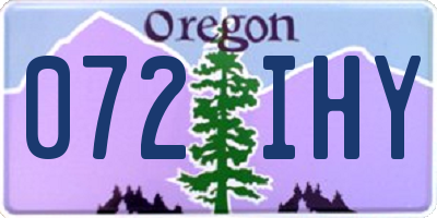 OR license plate 072IHY