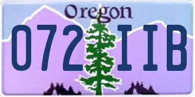 OR license plate 072IIB