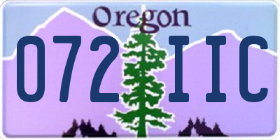 OR license plate 072IIC