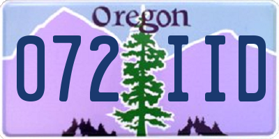 OR license plate 072IID