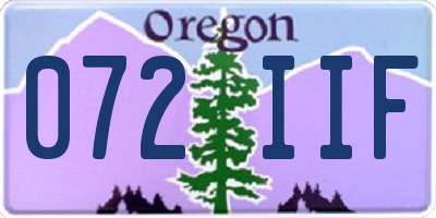 OR license plate 072IIF