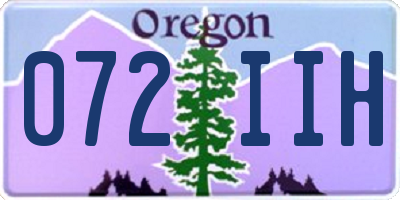 OR license plate 072IIH