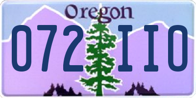 OR license plate 072IIO