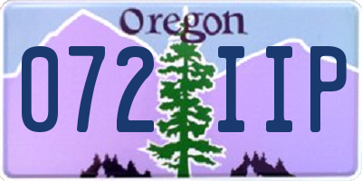 OR license plate 072IIP