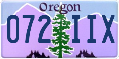 OR license plate 072IIX