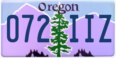 OR license plate 072IIZ
