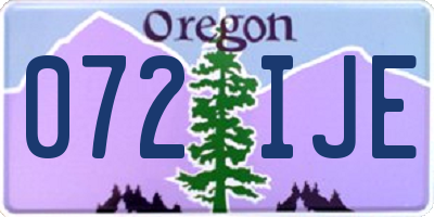 OR license plate 072IJE