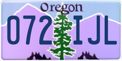 OR license plate 072IJL