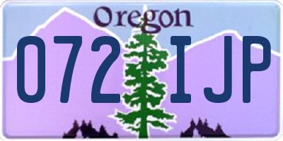 OR license plate 072IJP