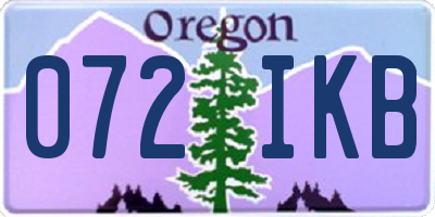 OR license plate 072IKB