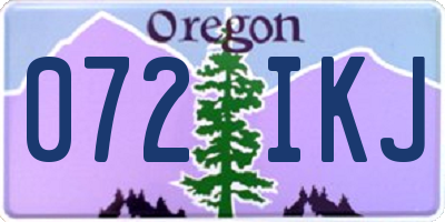 OR license plate 072IKJ