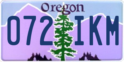 OR license plate 072IKM