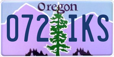OR license plate 072IKS