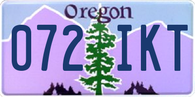 OR license plate 072IKT