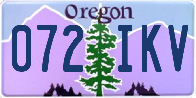 OR license plate 072IKV
