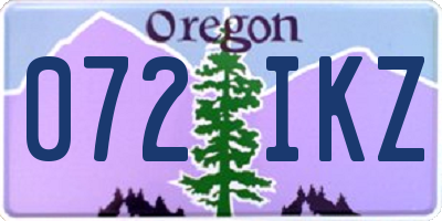 OR license plate 072IKZ
