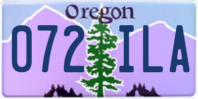 OR license plate 072ILA