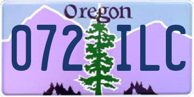 OR license plate 072ILC