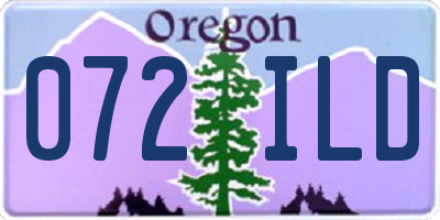 OR license plate 072ILD