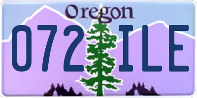 OR license plate 072ILE