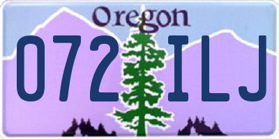 OR license plate 072ILJ