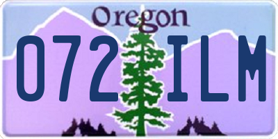 OR license plate 072ILM