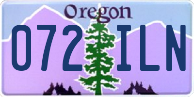 OR license plate 072ILN