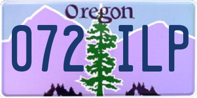 OR license plate 072ILP