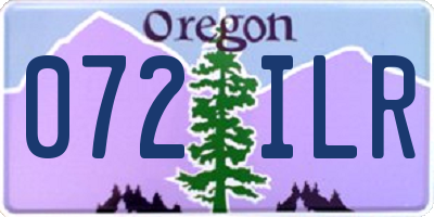 OR license plate 072ILR