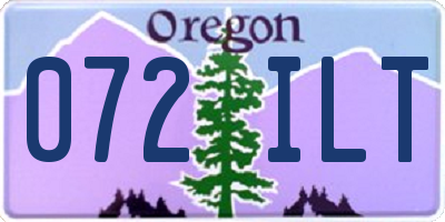 OR license plate 072ILT