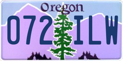 OR license plate 072ILW