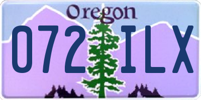 OR license plate 072ILX