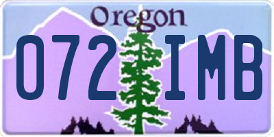 OR license plate 072IMB