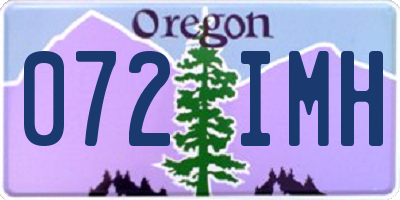OR license plate 072IMH