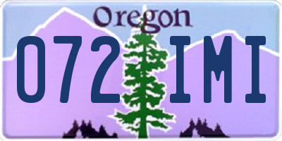 OR license plate 072IMI