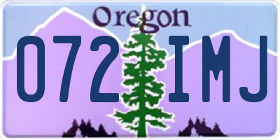 OR license plate 072IMJ