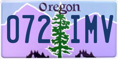 OR license plate 072IMV