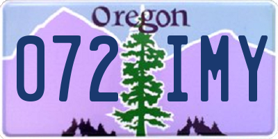 OR license plate 072IMY