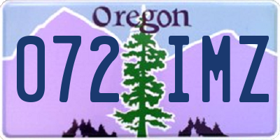 OR license plate 072IMZ