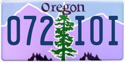 OR license plate 072IOI