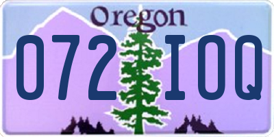 OR license plate 072IOQ